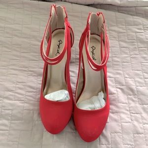 Women’s Red Ankle-strap heels